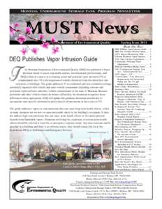 Montana DEQ MUST News ­- Spring 2011