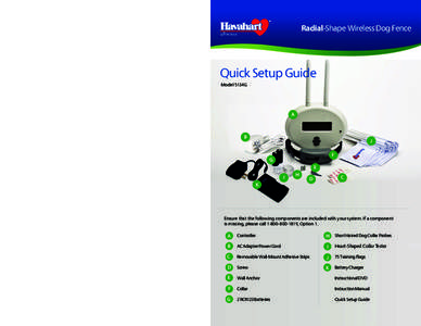 Radial-Shape Wireless Dog Fence  Quick Setup Guide Model 5134G  A