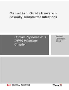   Canadian Guidelines on Sexually Transmitted Infections  Human Papillomavirus
