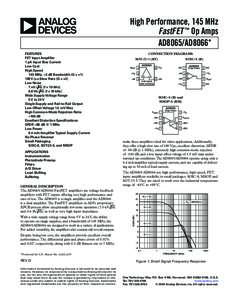 AD8065/AD8066 High Performance, 145 MHz FastFET™ Op Amps Data Sheet (REV. D)