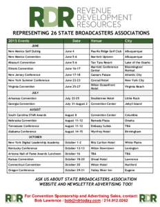 Microsoft WordState Broadcasters Association Calendar