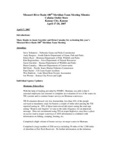 Microsoft Word - Missouri River Basin 100th Meridian Team Meeting Minutes.doc