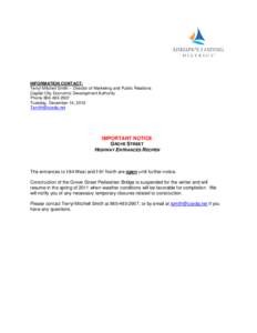 INFORMATION CONTACT: Terryl Mitchell Smith – Director of Marketing and Public Relations Capital City Economic Development Authority Phone[removed]Tuesday, December 14, 2010 [removed]