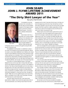 Microsoft Word - Larry_s Remarks - John Sears - John Flynn Lifetime Achievement Award 2011.docx