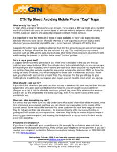 Microsoft Word - CTN Tip Sheet - Avoiding Cap Traps
