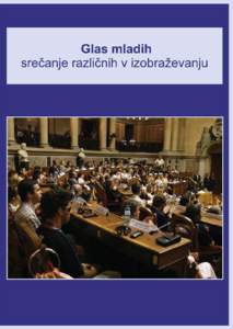 Glas mladih  Sreanje razlinih v izobraevanju Evropska agencija za razvoj izobraevanja na podroju posebnih potreb