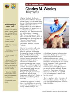 U.S. Fish & Wildlife Service  Charles M. Wooley Biography  Midwest Region