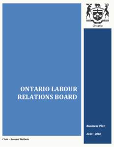 Employment / Alternative dispute resolution / Collective bargaining / Sociology / Human behavior / Ontario Municipal Board / Dispute resolution / Mediation / Ontario Labour Relations Board