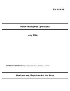 FM[removed]Police Intelligence Operations July 2006