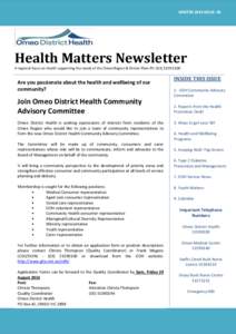 Health Matters Newsletter
