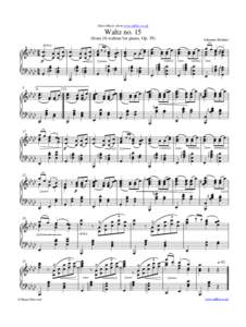 Waltz no. 15 (from 16 waltzes for piano, Op. 39) ÏÏ. Ï