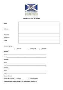 Highland Heritage Appeal Donation Form