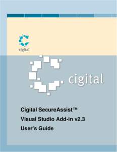 Cigital SecureAssist VisualStudio Add-in User’s Guide