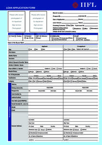 LOAN APPLICATION FORM Branch Location Please affix recent  Please affix recent