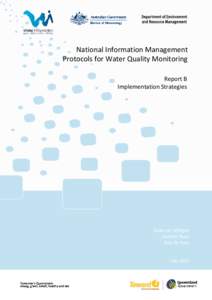 National Information Management Protocols for Water Quality Monitoring Report B Implementation Strategies  Gabi van Willigen