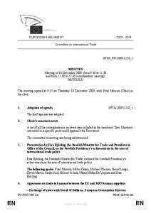 [removed]EUROPEAN PARLIAMENT Committee on International Trade  INTA_PV(2009)1210_1