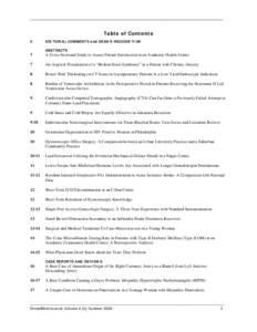 ____________________________________________________________________________________  Table of Contents 6  EDITORIAL COMMENTS and DEAN’S RECOGNITION