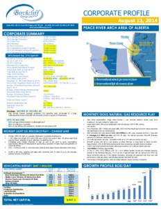 CORPORATE PROFILE August 13, 2014 Suite 500, 630-4th Ave SW Calgary AB T2P 0J9 (t[removed] (f[removed]www.birchcliffenergy.com  PEACE RIVER ARCH AREA OF ALBERTA