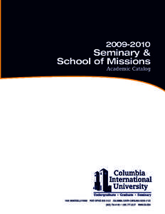 [removed]Seminary & School of Missions Academic Catalog
