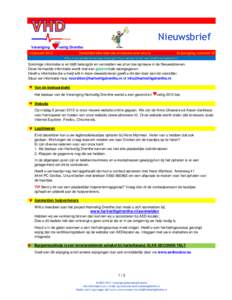 Nieuwsbrief Vereniging -veilig Drenthe  10 januari 2012