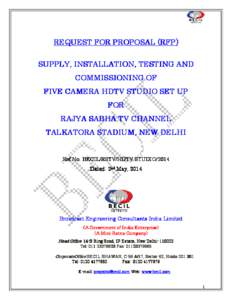 Sales / Auctioneering / Outsourcing / Request for proposal / Purchasing / Lok Sabha TV / Rajya Sabha / Lok Sabha / Proposal / Business / Parliament of India / Procurement