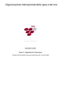 Organizzazione internazionale della vigna e del vino  ___________________ REGOLAMENTO INTERNO