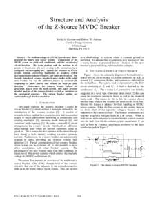 Structure and Analysis of the Z-Source MVDC Breaker