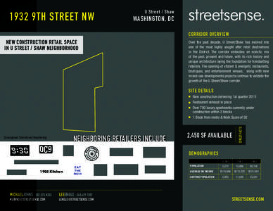 1932 9TH STREET NW  U Street / Shaw WASHINGTON, DC CORRIDOR OVERVIEW