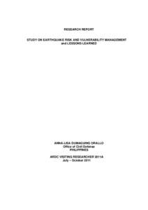 Earthquakes in Japan / Earthquake engineering / Flood / Physical oceanography / Tsunami / National Disaster Risk Reduction and Management Council / Mindoro earthquake / Tōhoku earthquake and tsunami / Luzon earthquake / Asia / Earth / Pacific Ocean