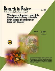 Educational psychology / Special education / Paul Wehman / Developmental disability / Supported employment / Americans with Disabilities Act / Social Security Disability Insurance / Inclusion / Employment / Education / Disability / Health