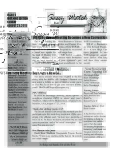 ISSUE 9 MORNING EDITION SUNDAY AUGUST 23, 2015 Sunday Shuttle Frequency
