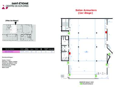 Salon Armuriers (1er étage) (Plan 1er étage) Rez-de-Chaussée