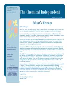 CPA SECTION ON SUBSTANCE ABUSE/ DEPENDENCE  The Chemical Independent