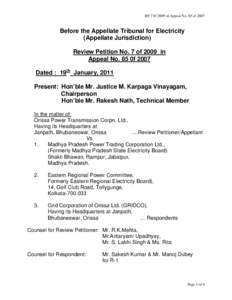 Microsoft Word - Reveiw Petition No. 7 of 09 in Appeal No. 85 of 2007