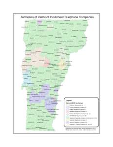 Territories of Vermont Incubment Telephone Companies ALBURG SWANTON  DERBY LINE