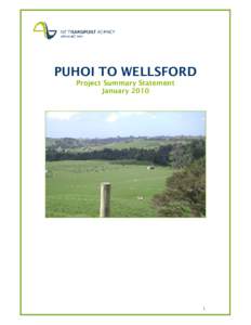 Puhoi to Wellsford project summary statement