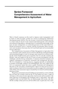 Food politics / CGIAR / Rockefeller Foundation / World Bank / International Water Management Institute / Water management / Food security / Comprehensive Assessment of Water Management in Agriculture / Food and Agriculture Organization / Environment / Agriculture / Land management