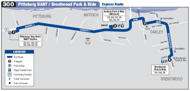 300  Pittsburg BART / Brentwood Park & Ride