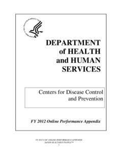 DEPARTMENT of HEALTH and HUMAN SERVICES Centers for Disease Control and Prevention