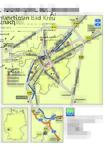Anfahrtsplan Bad Kreuznach detaillierte Innenstadtübersicht auf Seite 2 ein  Rh