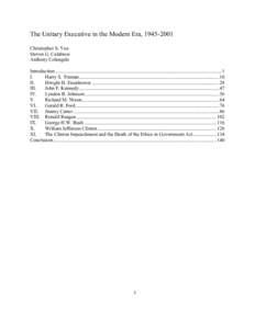 Politics / Executive branch of the United States government / United States law / Political philosophy / Unitary executive theory / Steven G. Calabresi / Constitutional law / Clinton v. City of New York / John Yoo / Government / Law / Presidency of the United States