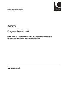 Safety Regulation Group  CAP 674