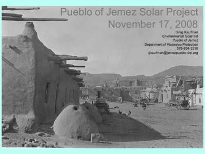 Low-carbon economy / Albuquerque metropolitan area / Appropriate technology / Environmental technology / Renewable energy / Technological change / Jemez Pueblo /  New Mexico / Solar power / Jemez Mountains / New Mexico / Geography of the United States / Technology