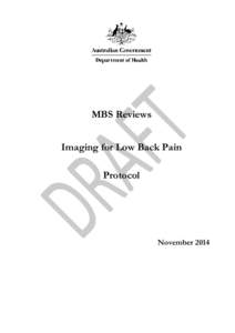 MBS Reviews Imaging for Low Back Pain Protocol November 2014