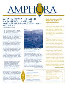 ®  A publication of the American Philological Association WHAT’S NEW AT POMPEII AND HERCULANEUM?