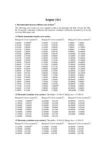 (1) Electron momentum transfer cross section