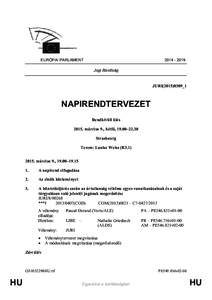EURÓPAI PARLAMENT[removed]Jogi Bizottság  JURI(2015)0309_1