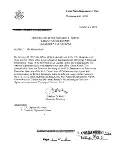 United States Department of State Washington, D.COctober 24,2010 SENSITIVE BUT UNCLASSIFIED