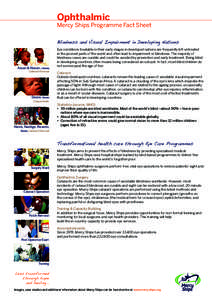 Ophthalmic  Mercy Ships Programme Fact Sheet Blindness and Visual Impairment in Developing Nations  Assan & Alusan, Liberia