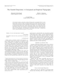 Behavior / Positive psychology / Behavioural sciences / Emotions / Gratitude / Big Five personality traits / Revised NEO Personality Inventory / Trait theory / Agreeableness / Mind / Personality traits / Personality